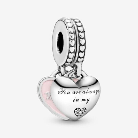 Pandora Mother & Daughter Hearts Dangle Charm - Picture 1 of 5